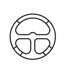 Car steering device icon
