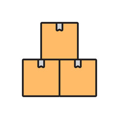 Pile of boxes illustration