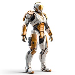 Fototapeta premium 3d rendering of a sci-fi robot character for games 