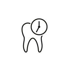Human tooth and clock icon.