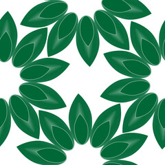 Green pointed shapes arranged in a circle.