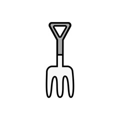 Gardening hand rural fork icon