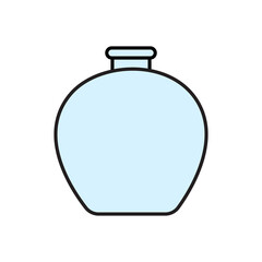 Ceramic vase cartoon icon