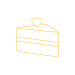 Sweet slice cake illustration