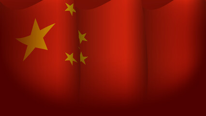 china waving flag background design concept vector illustration