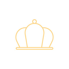 Gold crown line icon 