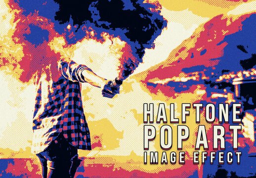 Halftone Pop Art Image Effect