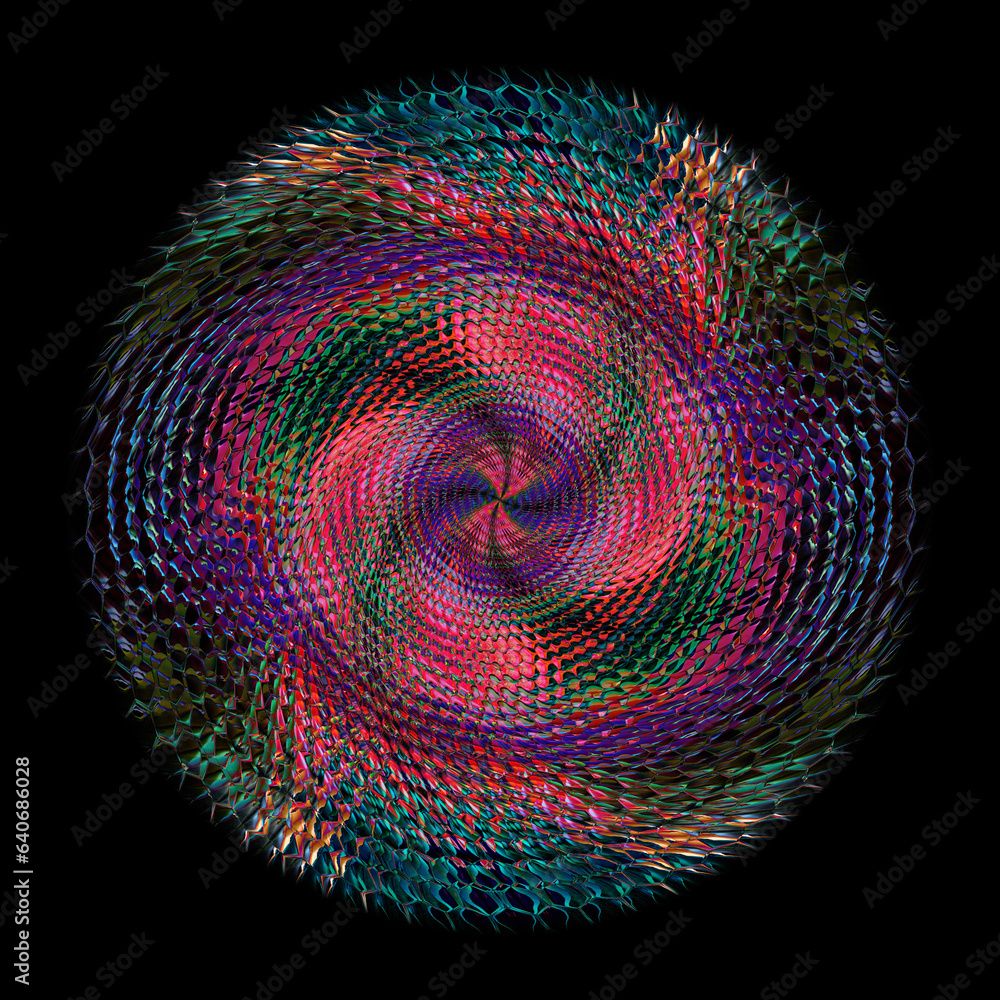 Poster vivid textured exploding design in many colours including red magenta and purple
