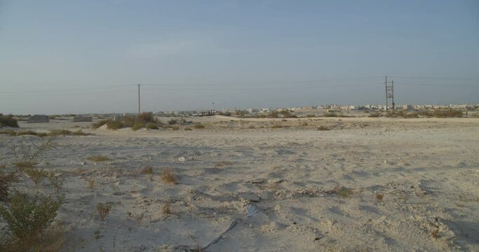 Desert area in Riffa near oil field