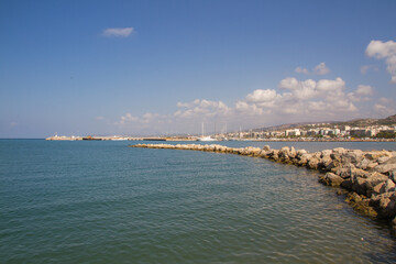Harbor with Mediterranean Sea at Rethymno, Crete, Greece