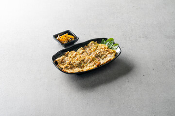 Korean food dish Beef tartare, beef sashimi, meat pancake, beef tartare bibimbap, Korean beef