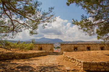Fortress of Rethymno, Crete, Greece, with historic walls