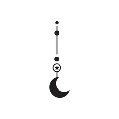 hand drawn accessories crescent moon boho elements © freeject.net