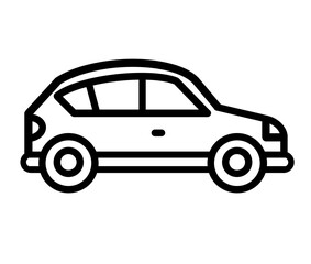 Black and white car icon