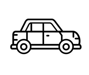 Black and white car icon