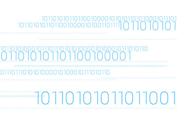 Digital png illustration of binary language on transparent background - obrazy, fototapety, plakaty