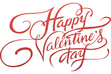 Digital png illustration of happy valentine's day text on transparent background