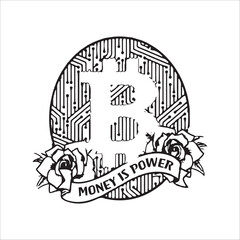 Beautiful,stylish and unique bitcoin art and illustration