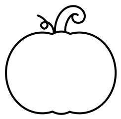 Cute pumpkin fall autumn Halloween outline icon	
