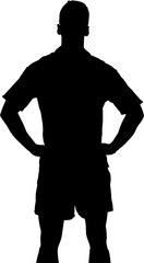 Obraz premium Digital png illustration of silhouette of man on transparent background