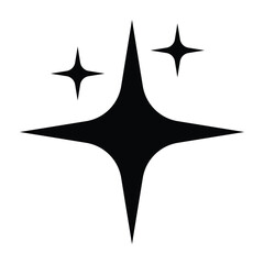 Obraz premium Sparkle shine icon symbol vector. on white background