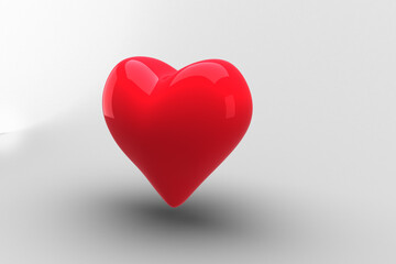 Digital png illustration of red heart on transparent background