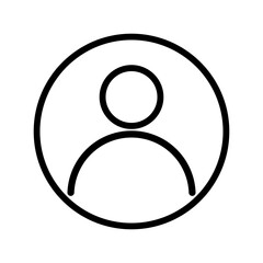 User line icon on the circle flat style symbol.