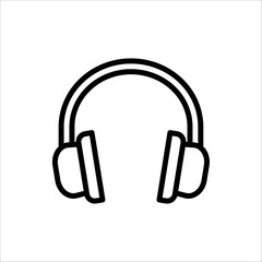 headphones icon vector isolated on white background