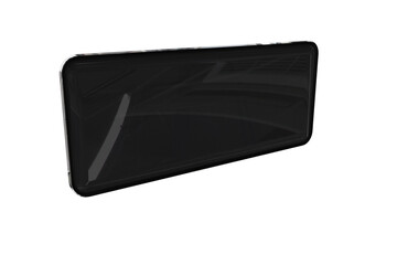 Digital png illustration of black smartphone on transparent background