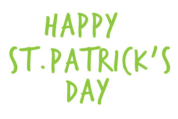 Digital png illustration of happy saint patrick's day text on transparent background