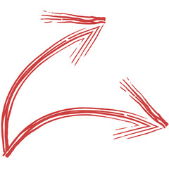 Obraz premium Digital png illustration of red arrows on transparent background