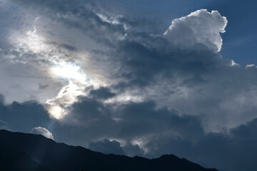 clouds over the mountains