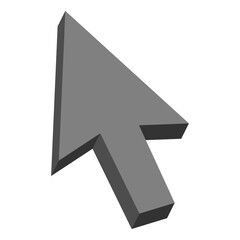 Fototapeta premium Digital png illustration of grey arrow on transparent background