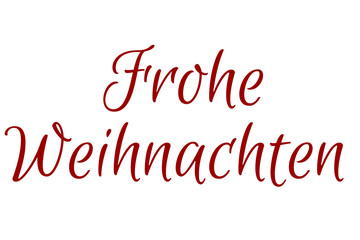 Digital png illustration of frohe weihnachten text on transparent background