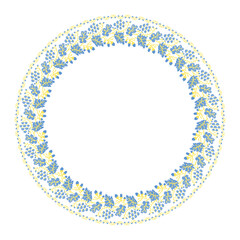 Vector illustration of Ukrainian ornament in ethnic floral style with oak and grape leaves and acorns, bunches of grapes, identity, vyshyvanka, embroidery for websites, banners. Background