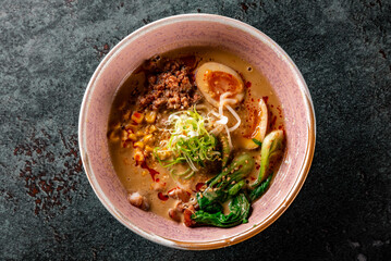 noodle soup ramen in bowl