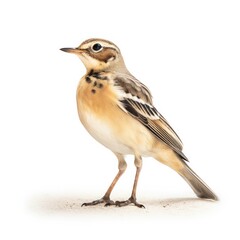 Naklejka premium Spragues pipit bird isolated on white background.