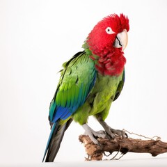 Obraz premium Thick-billed parrot bird isolated on white background.