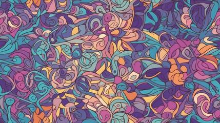 Seamless pattern with mandala art. Generative AI