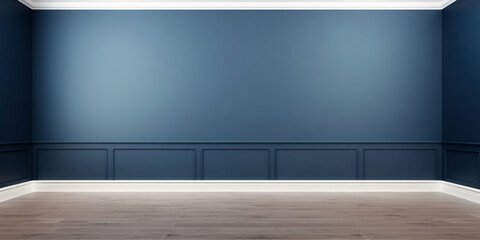 Empty living room with blank wall
