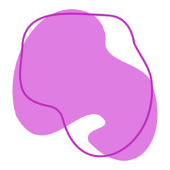 organic blob with outline