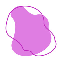 organic blob with outline
