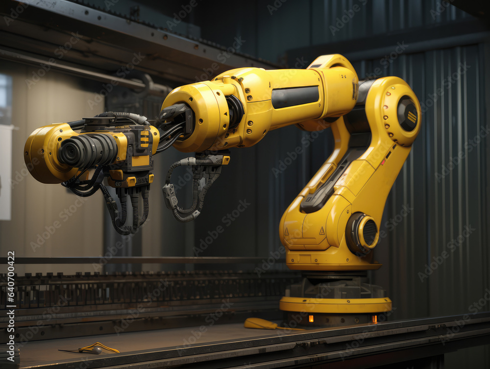 Aufkleber robotic in modern industrial factory's automated production line - immerse yourself in the future of