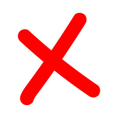 Fototapeta premium wrong mark or cross icon