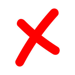 Obraz premium wrong mark or cross icon