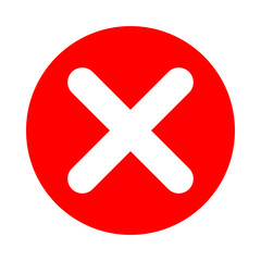 Fototapeta premium wrong mark or cross icon