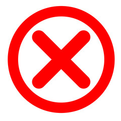 wrong mark or cross icon