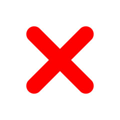 Obraz premium wrong mark or cross icon