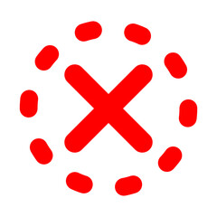wrong mark or cross icon