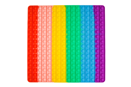 Pop it. Bubble rainbow colorful toy. Fashionable silicon toy. Anti-stress toy. Sensory developing popit for kids fingers.